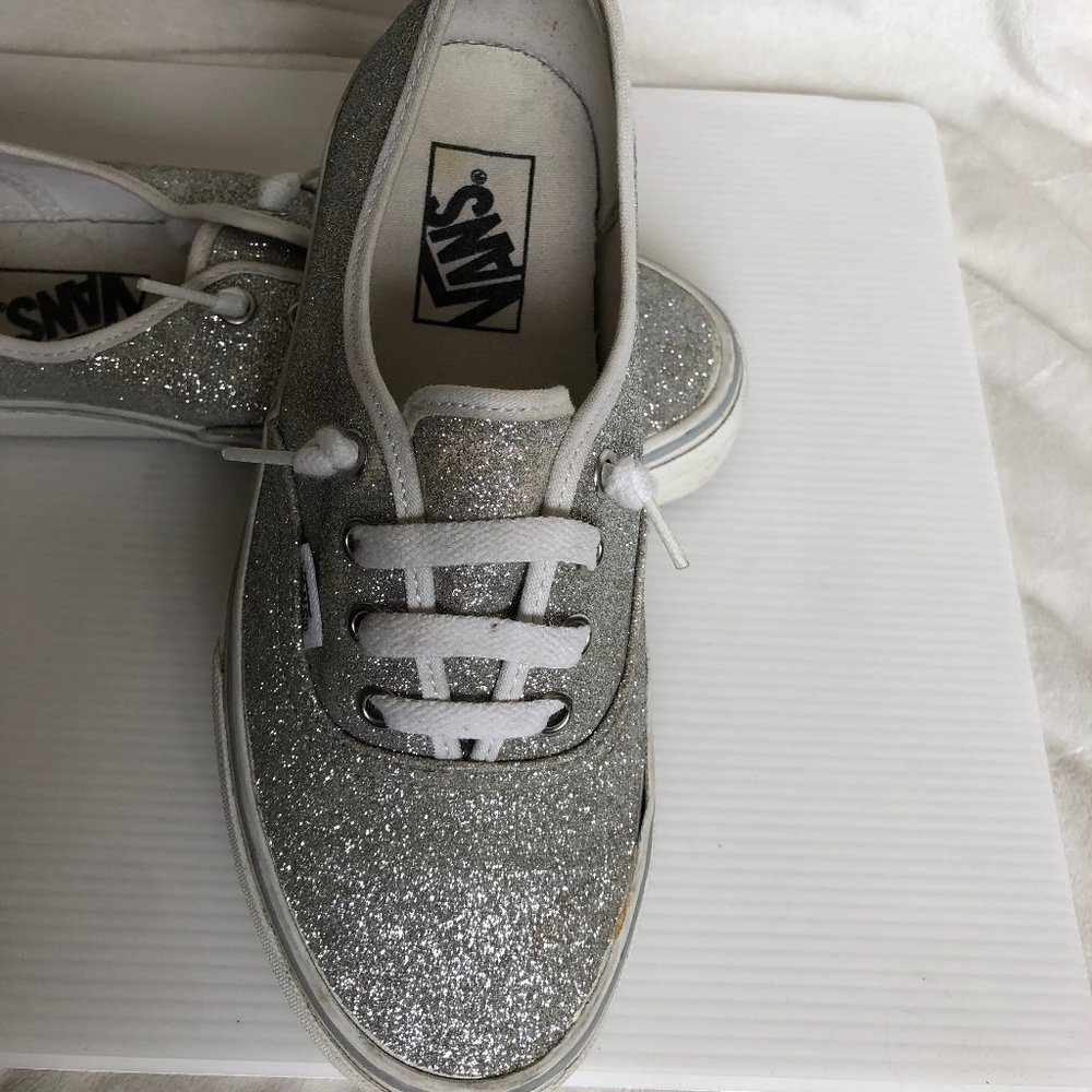 Van's Silver Glitter Sneakers Size 6.5